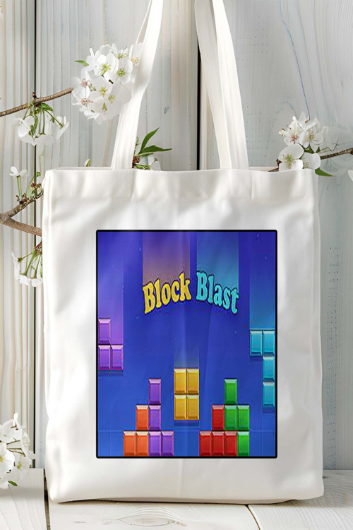 Art hedi̇ye Block Blast Adventure Master Mobil Oyun Baskılı Omuz Çanta Çift tafaflı baskı kişiye özel 7