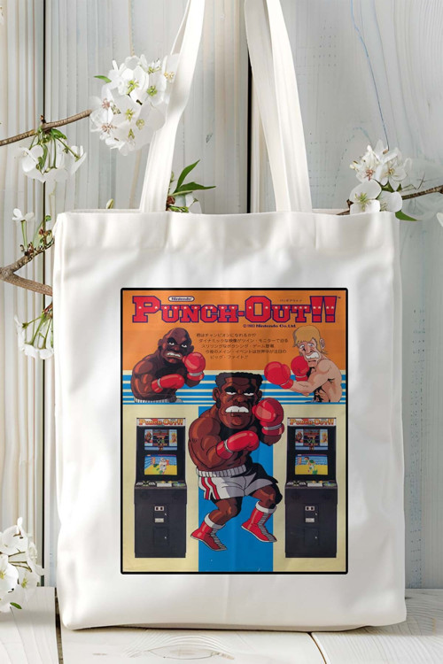 Art hedi̇ye punch out Oyun Baskılı Bez Çanta Omuz Çantası Kişiye Özel model 6