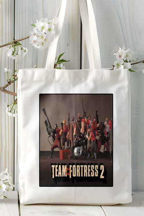 Art hedi̇ye Team Fortress Oyun Baskılı Bez Çanta Omuz Çantası Kişiye Özel model 5