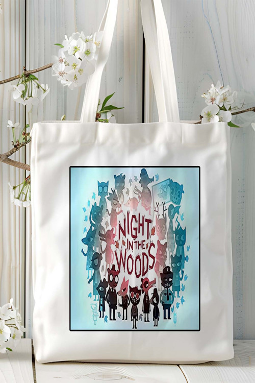 Art hedi̇ye night in the woods oyun Baskılı Omuz Çanta Kişiye Özel model 1