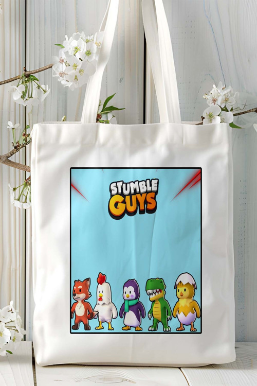 Art hedi̇ye stumble guys oyun Baskılı Omuz Çanta Kişiye Özel model 5