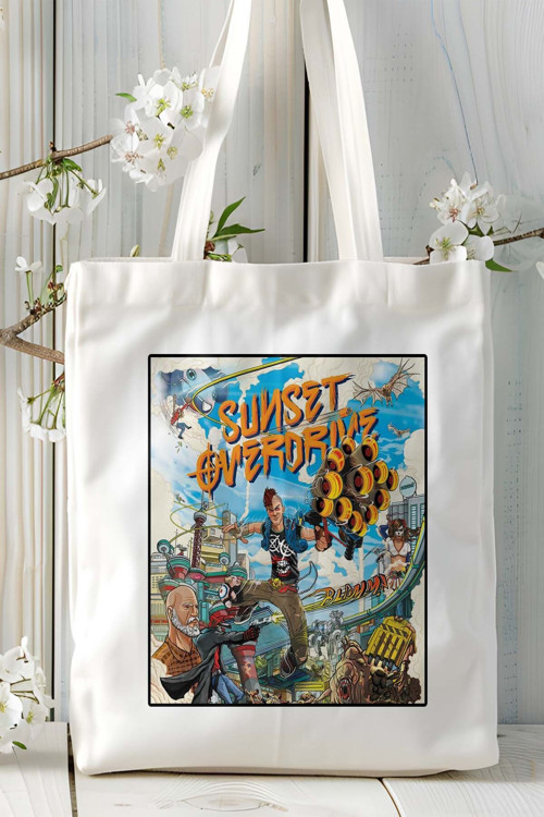 Art hedi̇ye Sunset Over drive oyun Baskılı Omuz Çanta Kişiye Özel model 1