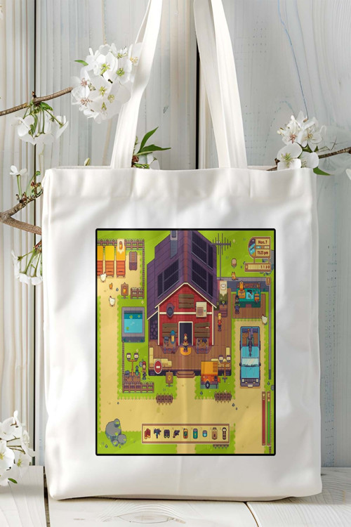 Art hedi̇ye stardew valley Oyun Baskılı Omuz Çanta Kişiye Özel model 10