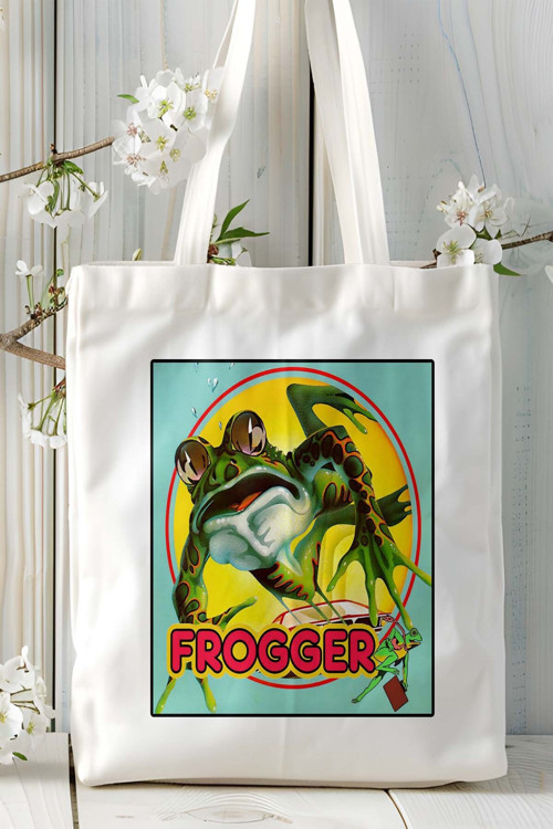 Art hedi̇ye frogger oyun Baskılı Omuz Çanta Kişiye Özel model 2