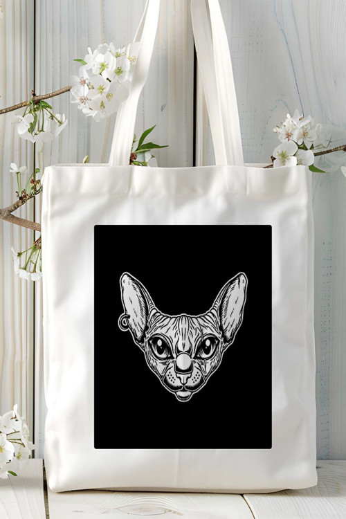 Art hedi̇ye Sphynx kedi Baskılı Omuz Çanta Kişiye Özel model 5
