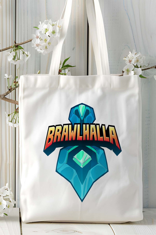 Art hedi̇ye Brawlhalla oyun Baskılı Çanta Çift Taraflı Baskı Kişiye Özel beyaz model 1