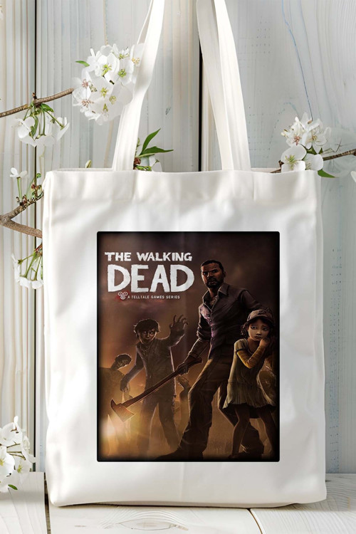 Art hedi̇ye The Walking Dead Oyun Baskılı Bez Çanta Omuz Çantası Kişiye Özel model 5
