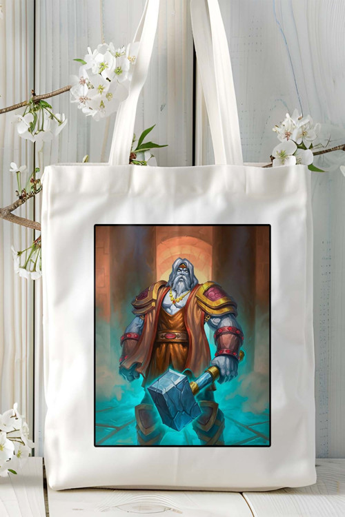 Art hedi̇ye hearthstone Oyun Baskılı Bez Çanta Omuz Çantası Kişiye Özel model 30