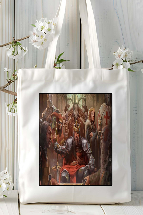 Art hedi̇ye Crusader Kings Oyun Baskılı Omuz Çanta Kişiye Özel model 1