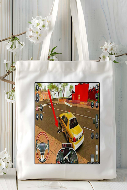 Art hedi̇ye crazy taxi Oyun Baskılı Omuz Çanta Kişiye Özel model 2