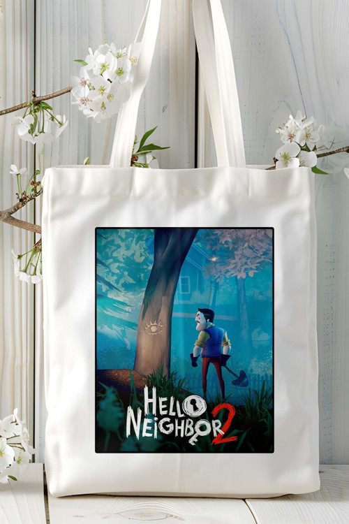 Art hedi̇ye hello neighbor Mobil Oyun Baskılı Omuz Çanta Çift tafaflı baskı kişiye özel 3