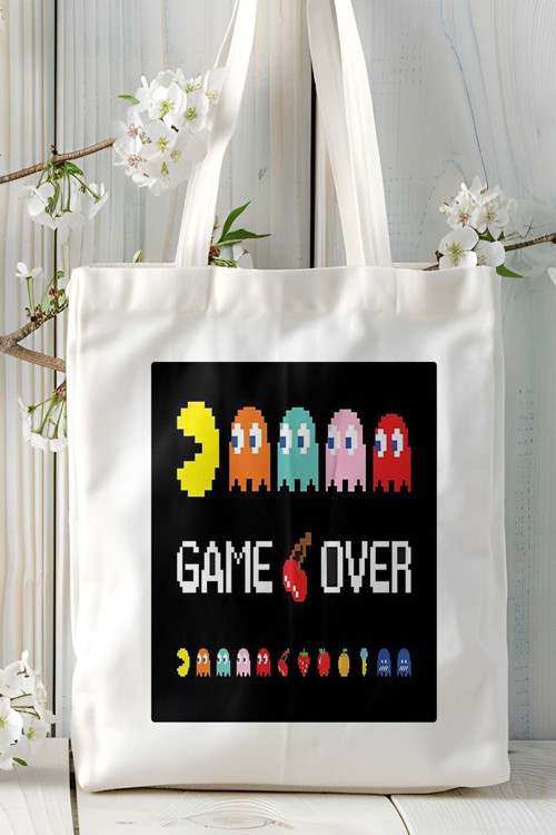 Art hedi̇ye pacman Oyun Baskılı Omuz Çanta Kişiye Özel model 2