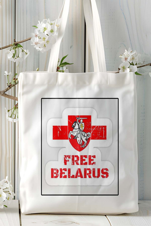 Art hedi̇ye belarus bayrak Baskılı Bez Çanta Omuz Çantası kişiye özel model