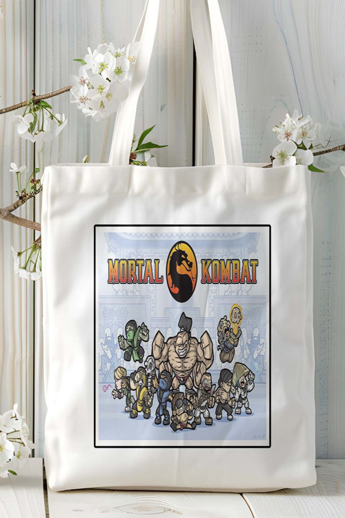 Art hedi̇ye mortal kombat Oyun Baskılı Bez Çanta Omuz Çantası Kişiye Özel model 33