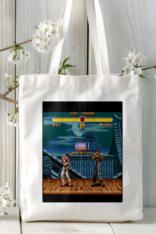 Art hedi̇ye Street Fighter Oyun Baskılı Omuz Çanta Kişiye Özel model 1