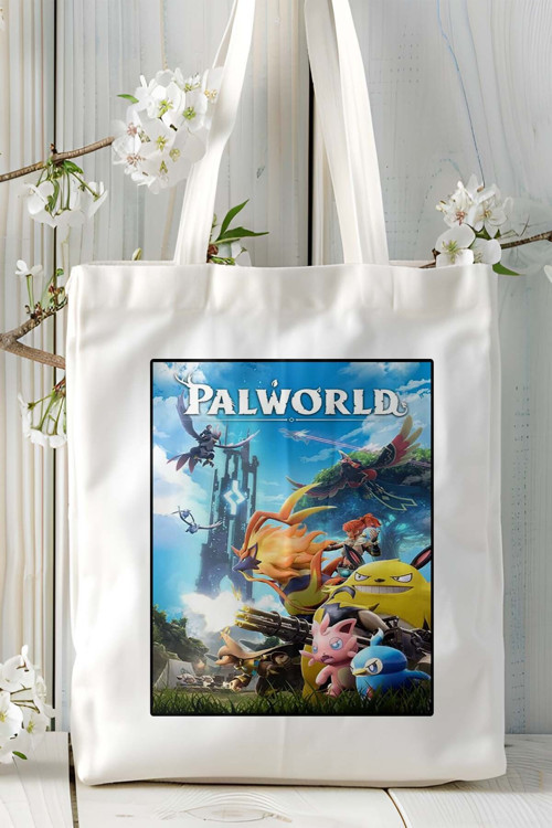 Art hedi̇ye palworld Oyun Baskılı Bez Çanta Omuz Çantası Kişiye Özel model 4