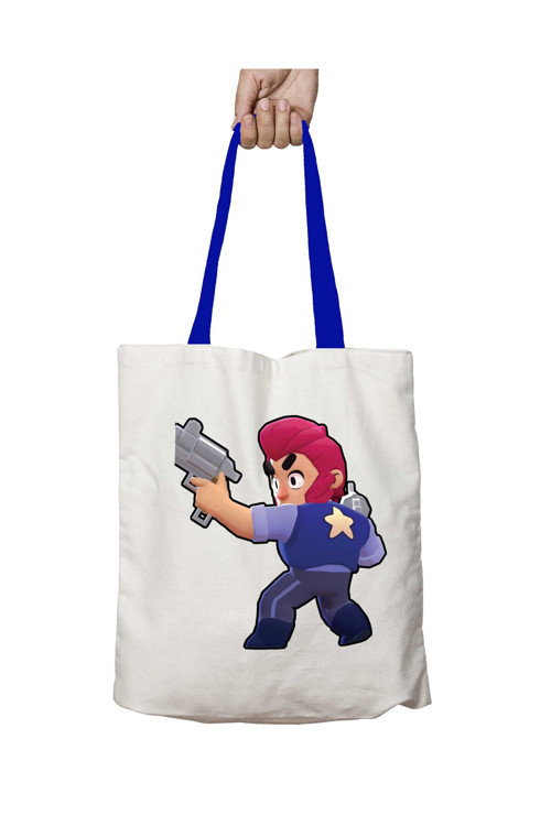 Art hedi̇ye Mavi Kulplu Brawl Stars Skins Colt Yıkanabilir Omuz Çanta