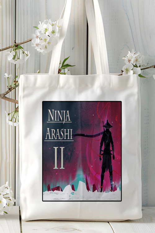 Art hedi̇ye ninja arashi Mobil Oyun Baskılı Bez Çanta Omuz Çantası Çift tafaflı baskı kişiye özel 4