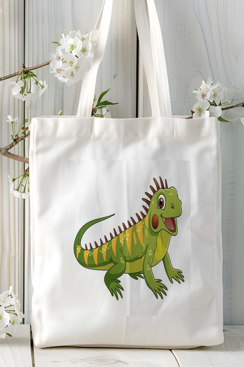 Art hedi̇ye iguana Baskılı Omuz Çanta kişiye özel model 2