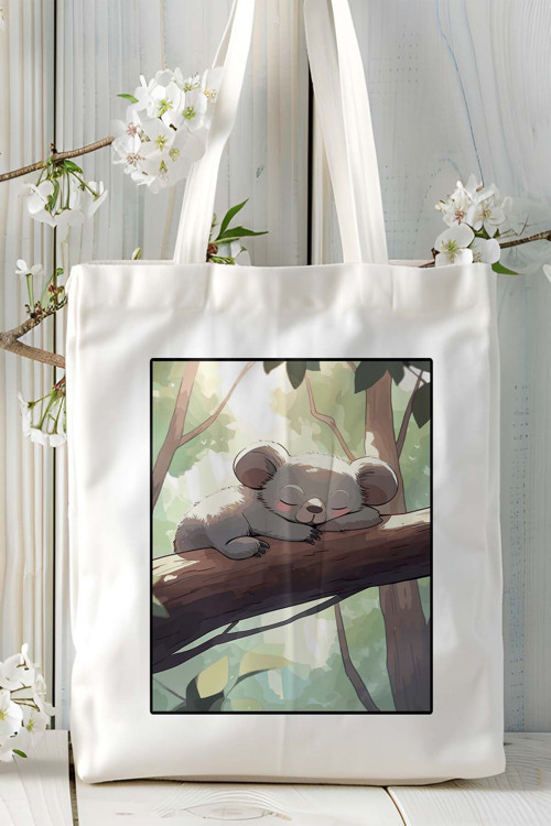 Art hedi̇ye koala Baskılı Omuz Çanta kişiye özel model 5