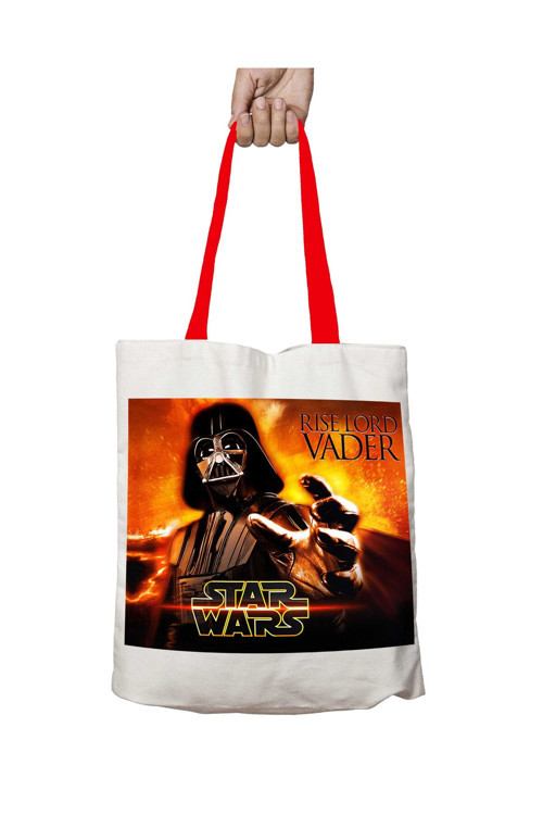 Art hedi̇ye Kırmızı Kulplu Star Wars Darth Wader Yıkanabilir Omuz Çanta