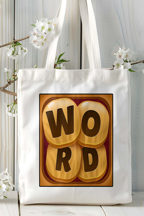 Art hedi̇ye word spaces Mobil Oyun Baskılı Bez Çanta Omuz Çantası Çift tafaflı baskı kişiye özel 2