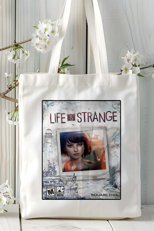 Art hedi̇ye life is strange Mobil Oyun Baskılı Bez Çanta Omuz Çantası Çift tafaflı baskı kişiye özel 3