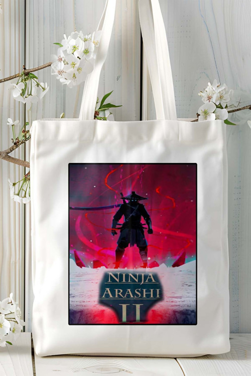 Art hedi̇ye ninja arashi Mobil Oyun Baskılı Bez Çanta Omuz Çantası Çift tafaflı baskı kişiye özel 3