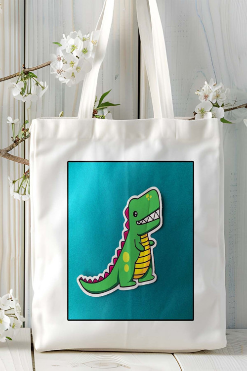 Art hedi̇ye trex dinazor Baskılı Omuz Çanta kişiye özel model 8