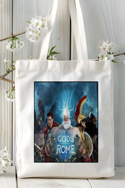 Art hedi̇ye gods of rome Mobil Oyun Baskılı Bez Çanta Omuz Çantası Çift tafaflı baskı kişiye özel 6