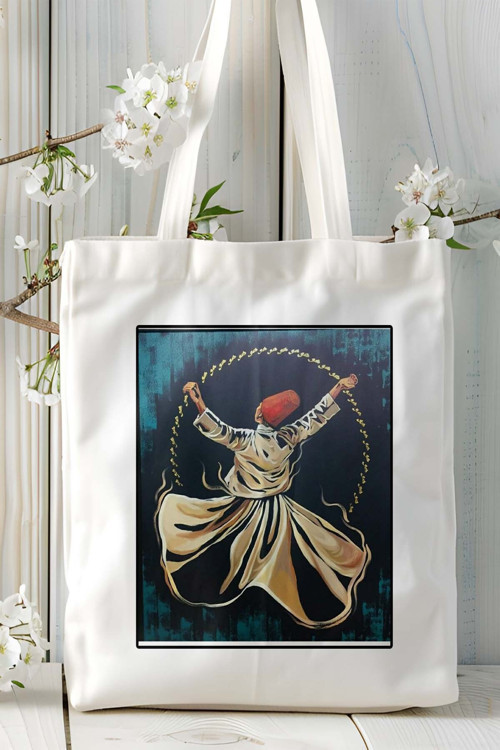 Art hedi̇ye mevlana İslamiyet Baskılı Omuz Çanta kişiye özel model 15