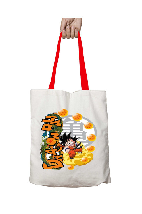 Art hedi̇ye Kırmızı Kulplu Dragon Ball Goku Yıkanabilir Omuz Çanta