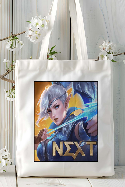 Art hedi̇ye mobile legends Mobil Oyun Baskılı Bez Çanta Omuz Çantası Çift tafaflı baskı kişiye özel 16