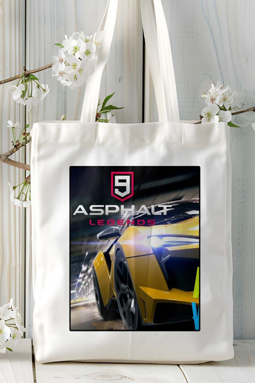 Art hedi̇ye Asphalt Legends Mobil Oyun Baskılı Bez Çanta Omuz Çantası Çift tafaflı baskı kişiye özel 9