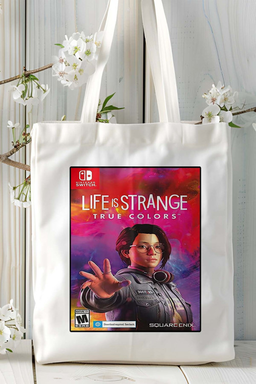 Art hedi̇ye life is strange Mobil Oyun Baskılı Bez Çanta Omuz Çantası Çift tafaflı baskı kişiye özel 1
