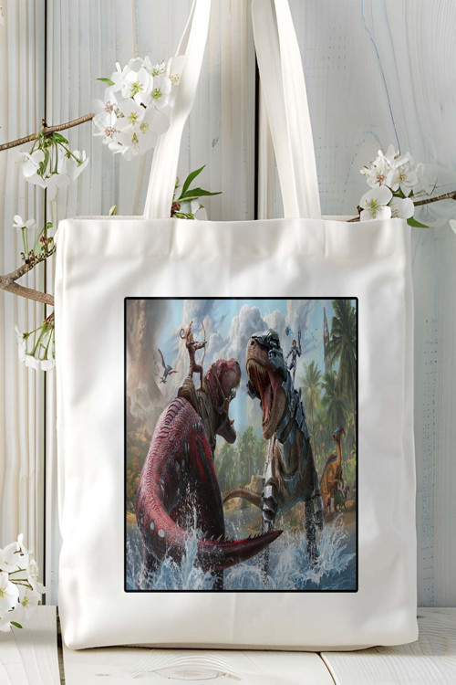 Art hedi̇ye ARK Survival Ascended oyun Baskılı Omuz Çanta Kişiye Özel model 6