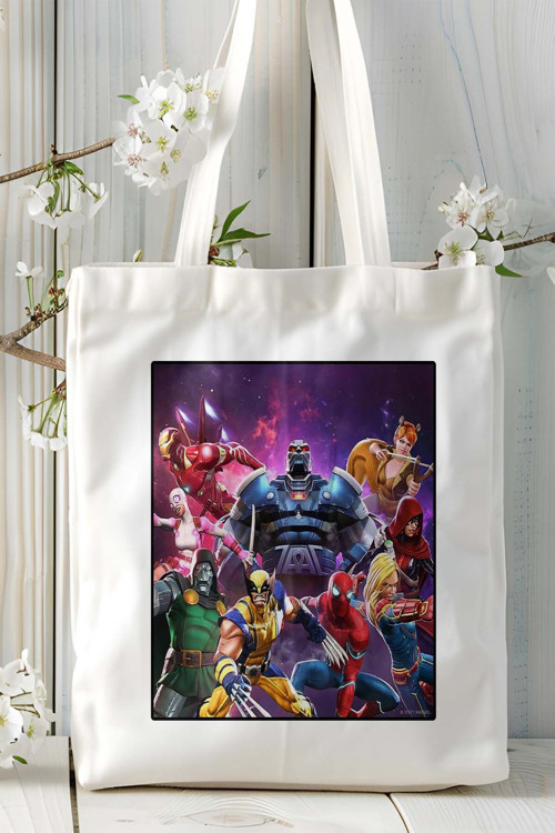 Art hedi̇ye marvel contest Mobil Oyun Baskılı Bez Çanta Omuz Çantası Çift tafaflı baskı kişiye özel 3