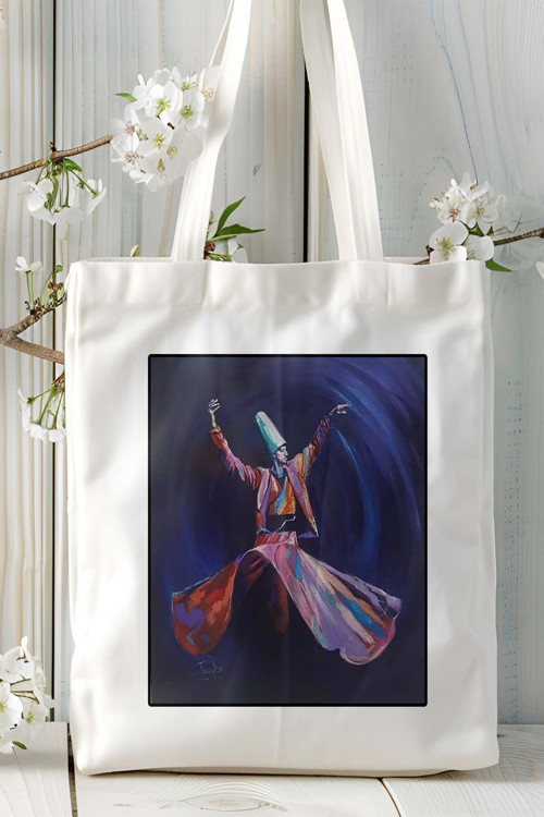 Art hedi̇ye mevlana İslamiyet Baskılı Omuz Çanta kişiye özel model 16