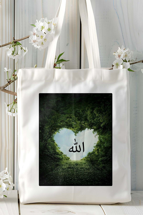 Art hedi̇ye Allah İslamiyet Baskılı Omuz Çanta kişiye özel model 1