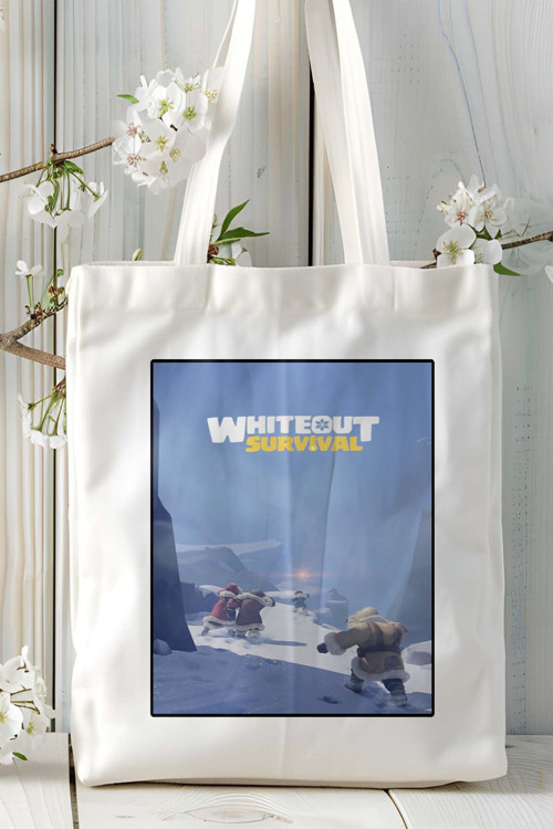 Art hedi̇ye Whiteout Survival Mobil Oyun Baskılı Bez Çanta Omuz Çantası Çift tafaflı baskı kişiye özel 2