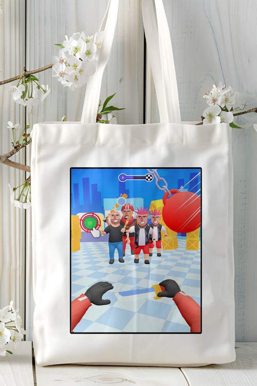 Art hedi̇ye hit master 3d Mobil Oyun Baskılı Omuz Çanta Çift tafaflı baskı kişiye özel 1