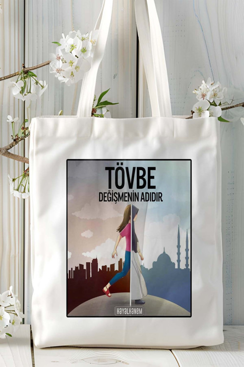 Art hedi̇ye tövbe İslamiyet Baskılı Omuz Çanta kişiye özel model 1