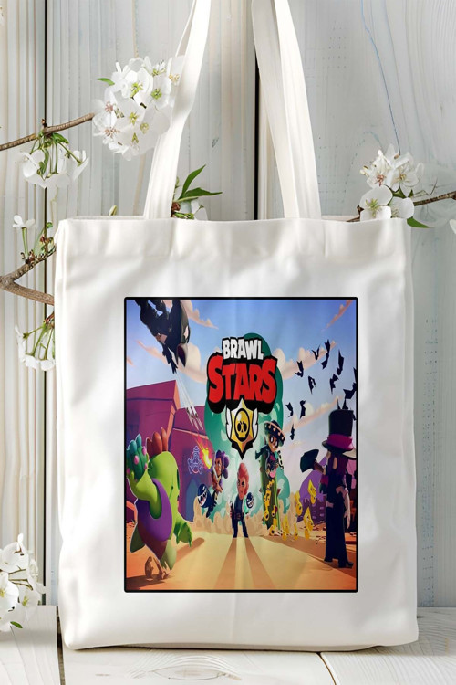 Art hedi̇ye brawl stars oyun Baskılı Bez Çanta Omuz Çantası Kişiye Özel model 11