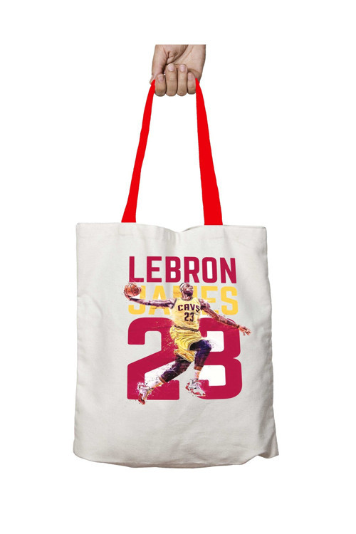 Art hedi̇ye Kırmızı Kulplu Lebron James 23 Forma NBA Yıkanabilir Omuz Çanta