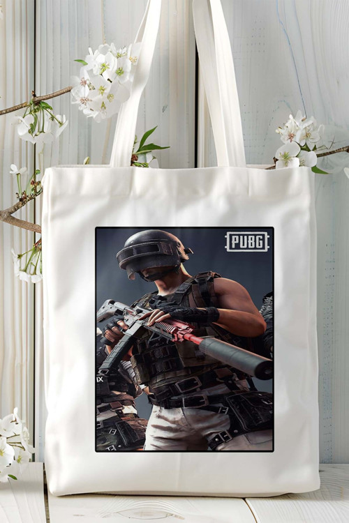 Art hedi̇ye pubg Battlegrounds Oyun Baskılı Bez Çanta Omuz Çantası Kişiye Özel model 22