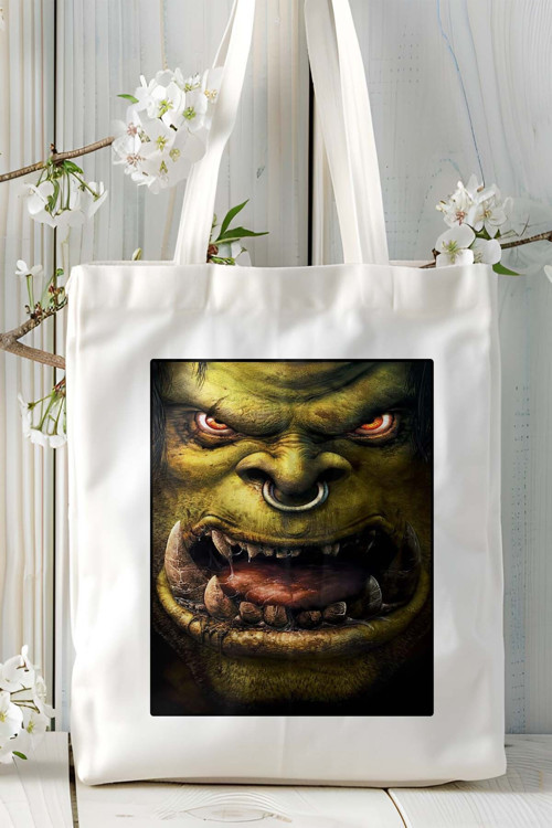 Art hedi̇ye World of Warcraft Oyun Baskılı Bez Çanta Omuz Çantası Kişiye Özel model 23