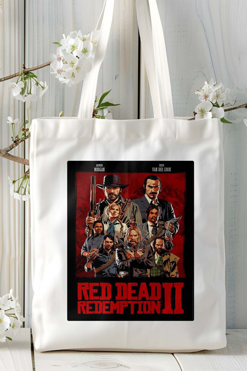 Art hedi̇ye Red Dead Redemption Oyun Baskılı Bez Çanta Omuz Çantası Kişiye Özel model 1