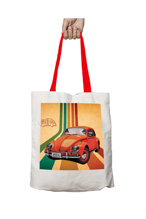 Art hedi̇ye Kırmızı Kulplu Love Bug Beatle Vosvos Yıkanabilir Omuz Çanta