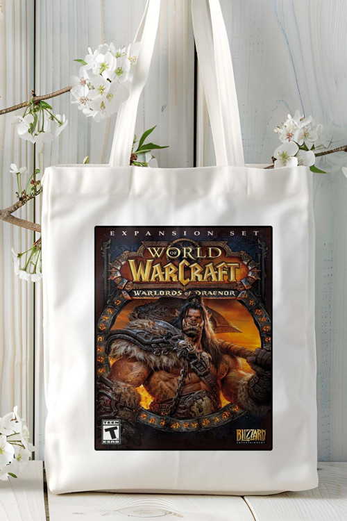 Art hedi̇ye World of Warcraft Oyun Baskılı Bez Çanta Omuz Çantası Kişiye Özel model 18