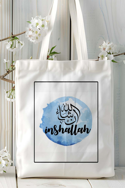 Art hedi̇ye inşallah İslamiyet Baskılı Omuz Çanta kişiye özel model 2